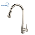 Aquacubic Hot selling High Arc Lead free Brass Pull Out cupc Kitchen Faucet tap with pull down sprayer